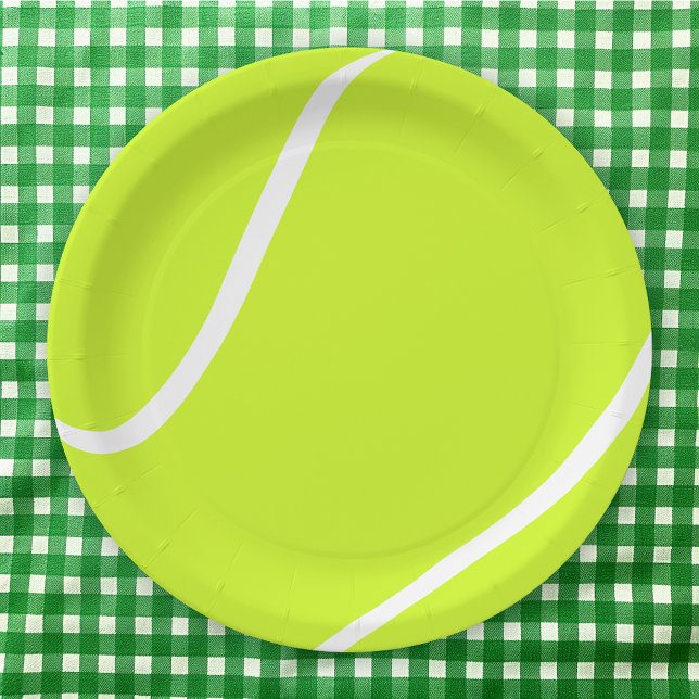Tennis Ball Paper Party Plates (Tennis party paper plate)