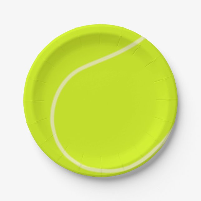 Tennis Ball Paper Plate (Front)