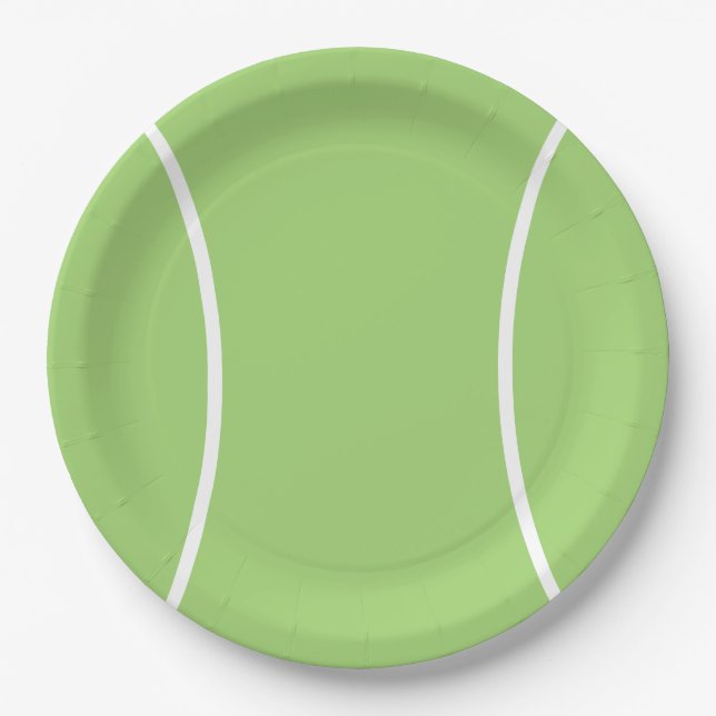 Tennis Ball Paper Plate (Front)