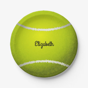 Tennis Ball Paper Plate