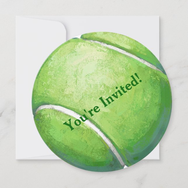Tennis Ball Party Invitation (Front)
