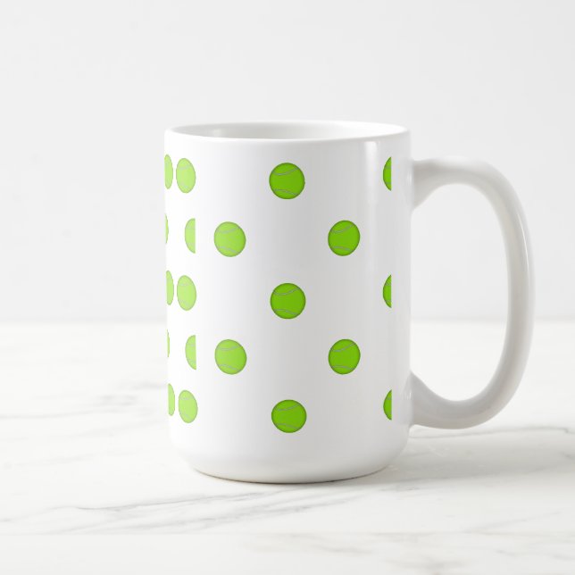 Tennis Ball Pattern: Coffee Mug (Right)