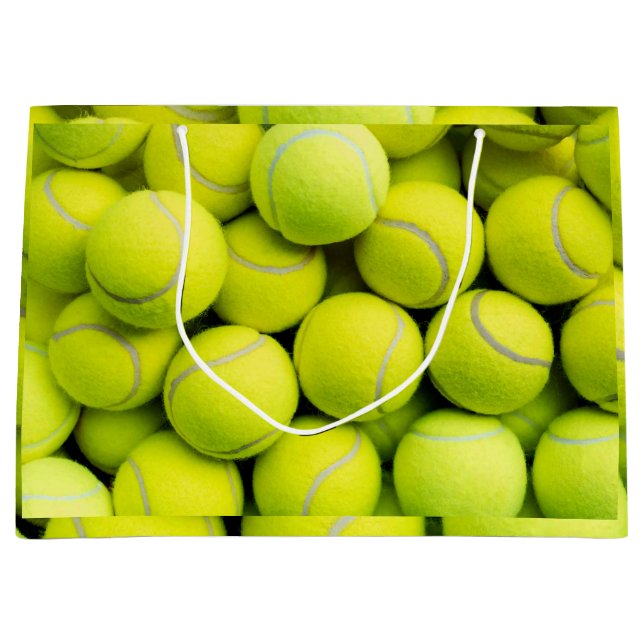 Tennis Ball Pattern Large Gift Bag (Front)