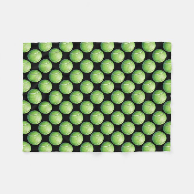 Tennis Ball Patterns Fleece Blanket (Front (Horizontal))