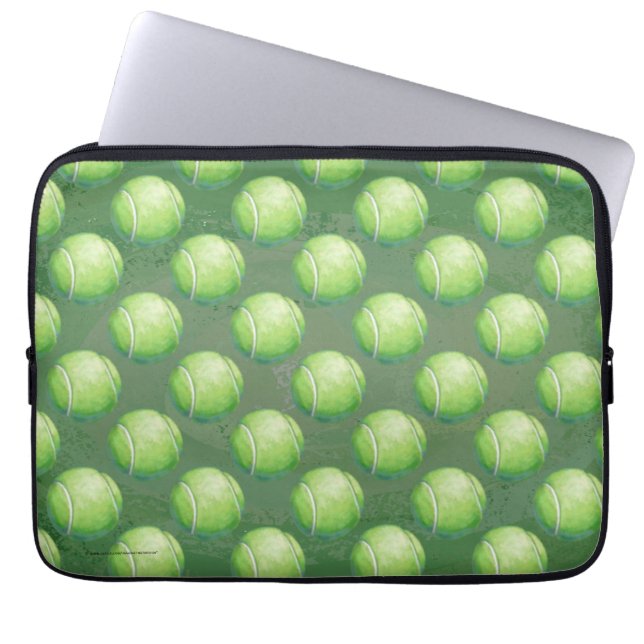 Tennis Ball Patterns Laptop Sleeve (Front)