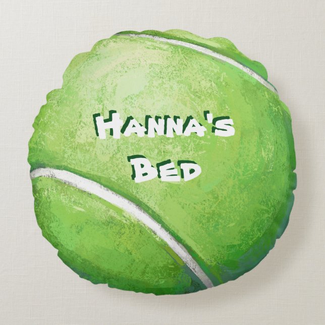 Tennis Ball Personalised Pet Bed Pillow (Front)