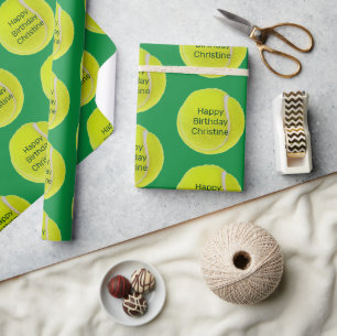 Tennis Ball Personalised Wrapping Paper