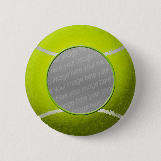 Tennis ball photo 6 cm round badge