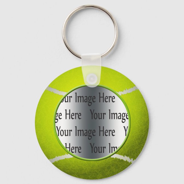tennis ball photo key ring (Front)
