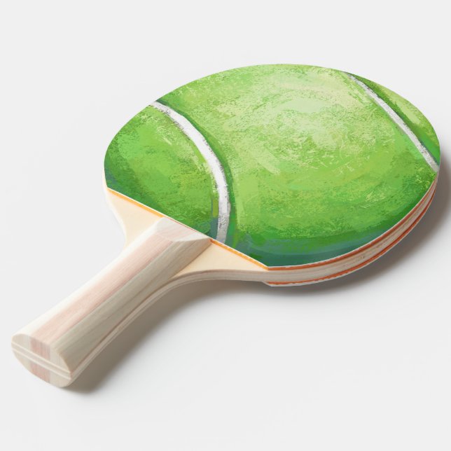 Tennis Ball Ping Pong Paddle (Back Angle)