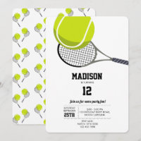 Tennis Ball & Racket Racquet Birthday Party