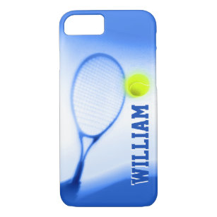 Tennis ball racket sports blue iPhone case