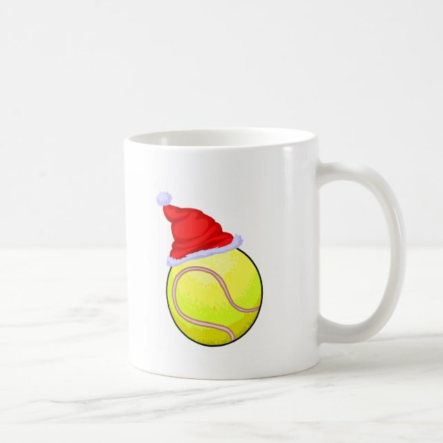 Tennis Ball (Santa Hat) Coffee Mug (Right)