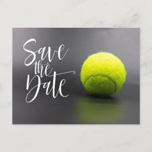 Tennis Ball Save the Date Postcard