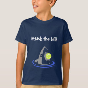Tennis Ball Shark Attack With Text T-Shirt