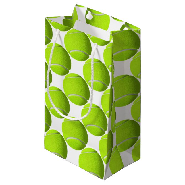 Tennis Ball Small Gift Bag (Front Angled)