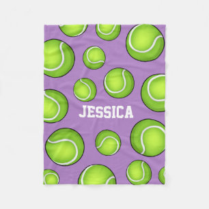 Tennis Ball Soft Purple Fleece Blanket