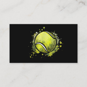 Tennis Ball Sports And Tennis Lover Christmas Business Card