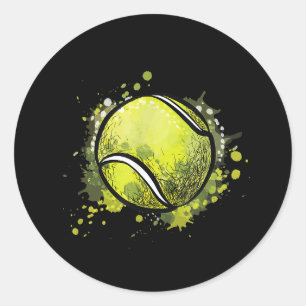 Tennis Ball Sports And Tennis Lover Christmas Classic Round Sticker