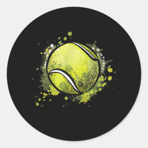 Tennis Ball Sports And Tennis Lover Christmas Classic Round Sticker