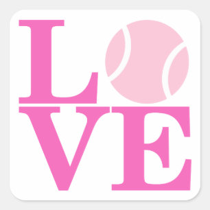 Tennis Ball Square Sticker