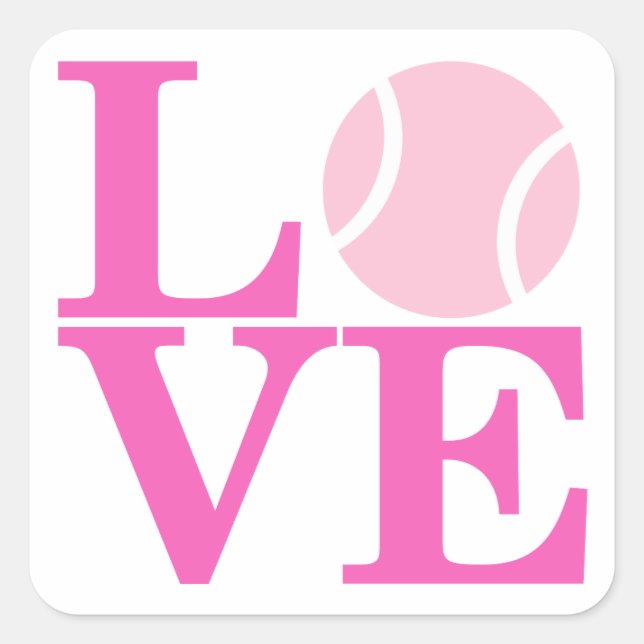Tennis Ball Square Sticker (Front)