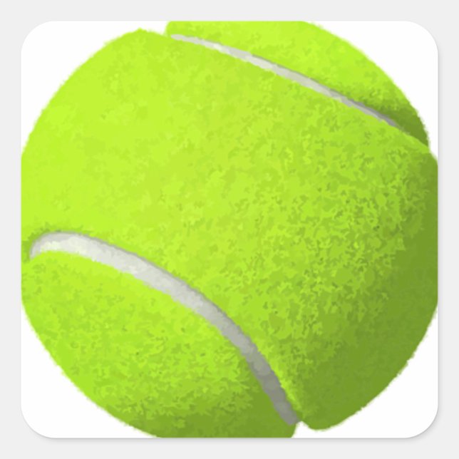 Tennis Ball Square Sticker (Front)