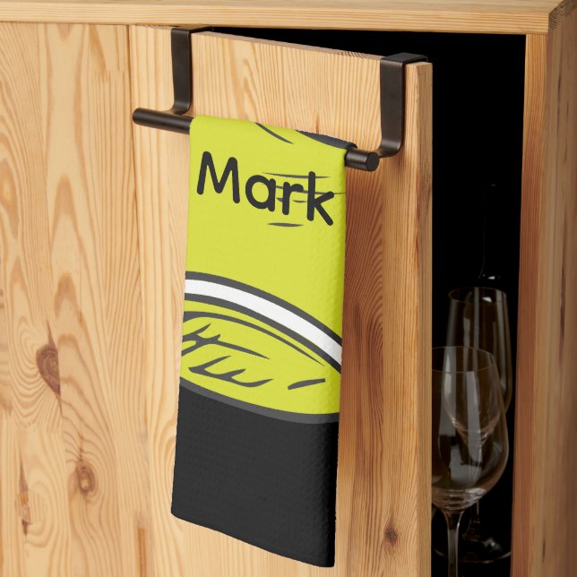 Tennis ball  tea towel (Thirds Fold)