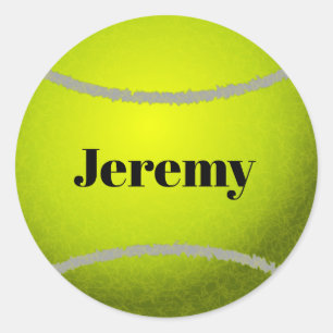 Tennis ball template classic round sticker
