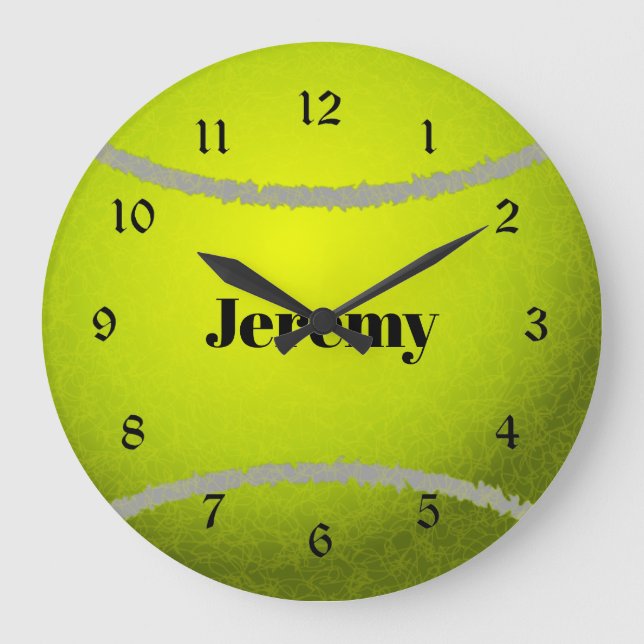 Tennis Ball template Large Clock (Front)