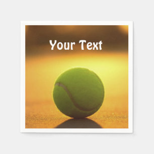 Tennis Ball Tennis Court Personalise Customise Napkin