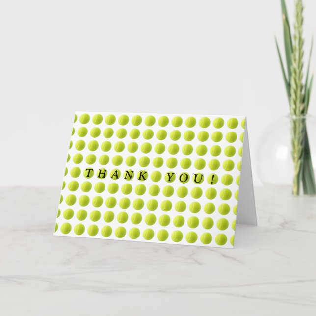 Tennis Ball Thank You Card (Front)