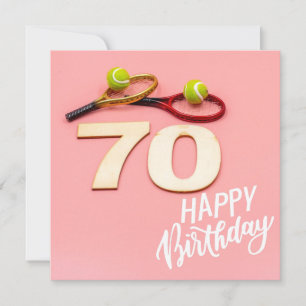 Tennis ball with 70th Birthday with love