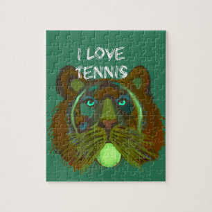 Tennis ball with lion jigsaw puzzle