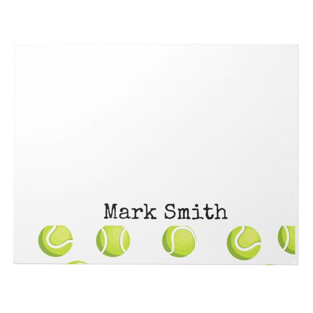 Tennis ball with name Notepad (Front)