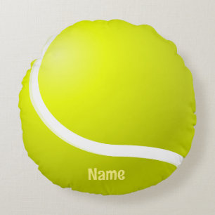 Tennis Ball with name Round Cushion