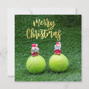 Tennis ball with Santa Claus 