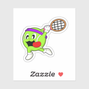 Tennis ball with Tennis racket
