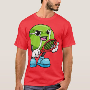 Tennis ball with Tennis racket at Tennis T-Shirt