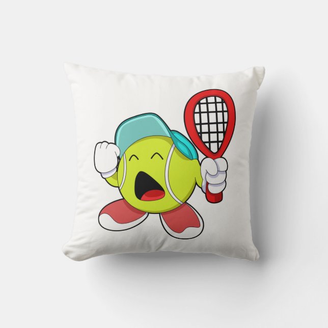 Tennis ball with Tennis racket Cushion (Front)