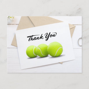 Tennis ball with Thank you Postcard