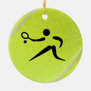 Tennis Baller Ceramic Tree Decoration