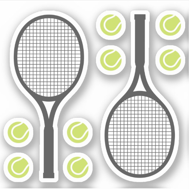 Tennis balls and tennis rackets (Front)