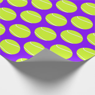 Tennis Balls Custom Background Colour Sports Party Wrapping Paper