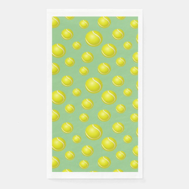 Tennis Balls Design Guest Towel Napkin (Front)