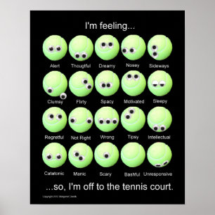 Tennis Balls Emotions Poster