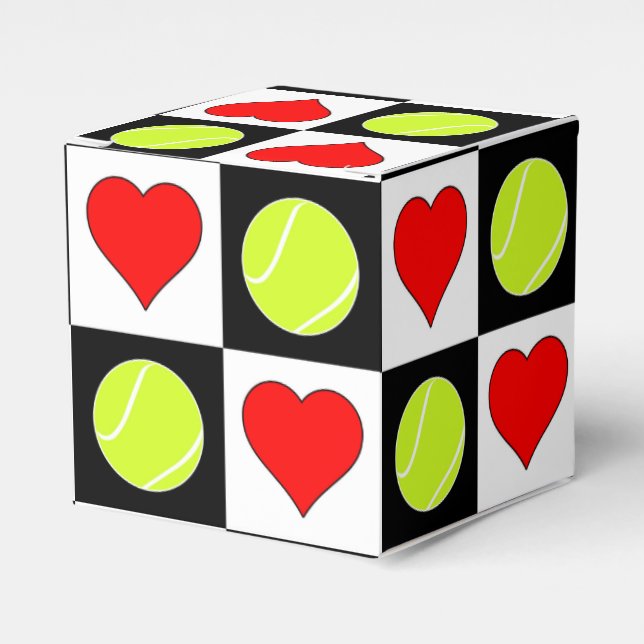 Tennis Balls & Hearts Tennis Player's Gift Box (Front Side)