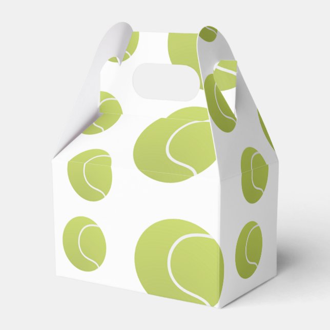 tennis balls pattern favour box (Front Side)