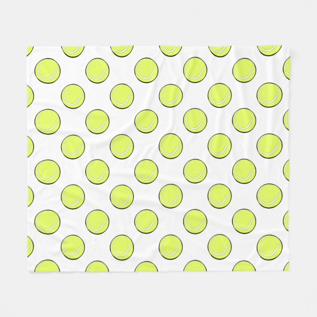 Tennis Balls Seamless Pattern \ Fleece Blanket (Front (Horizontal))