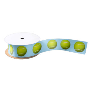 Tennis Balls Sports Satin Ribbon
